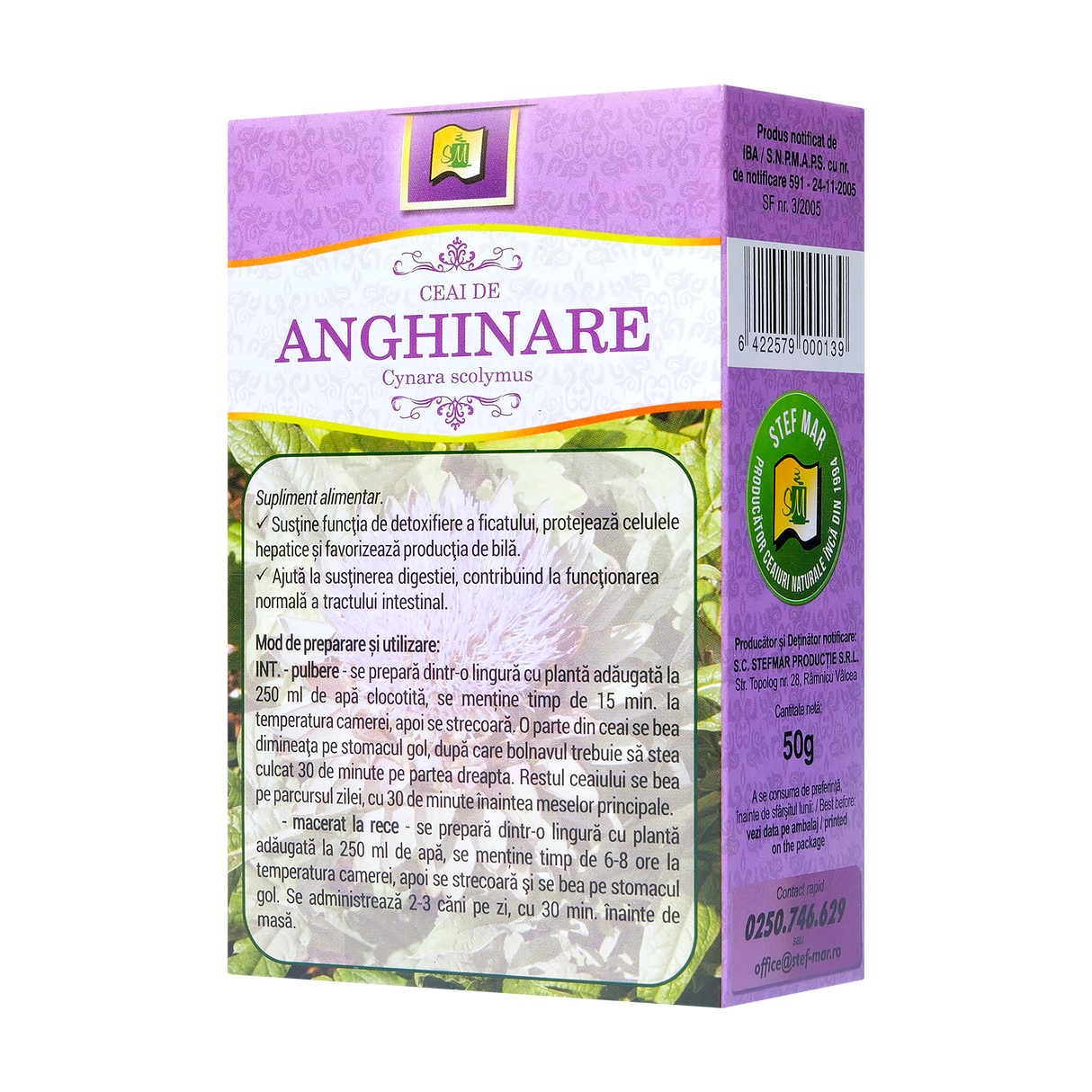 Ceai anghinare frunze 50 g