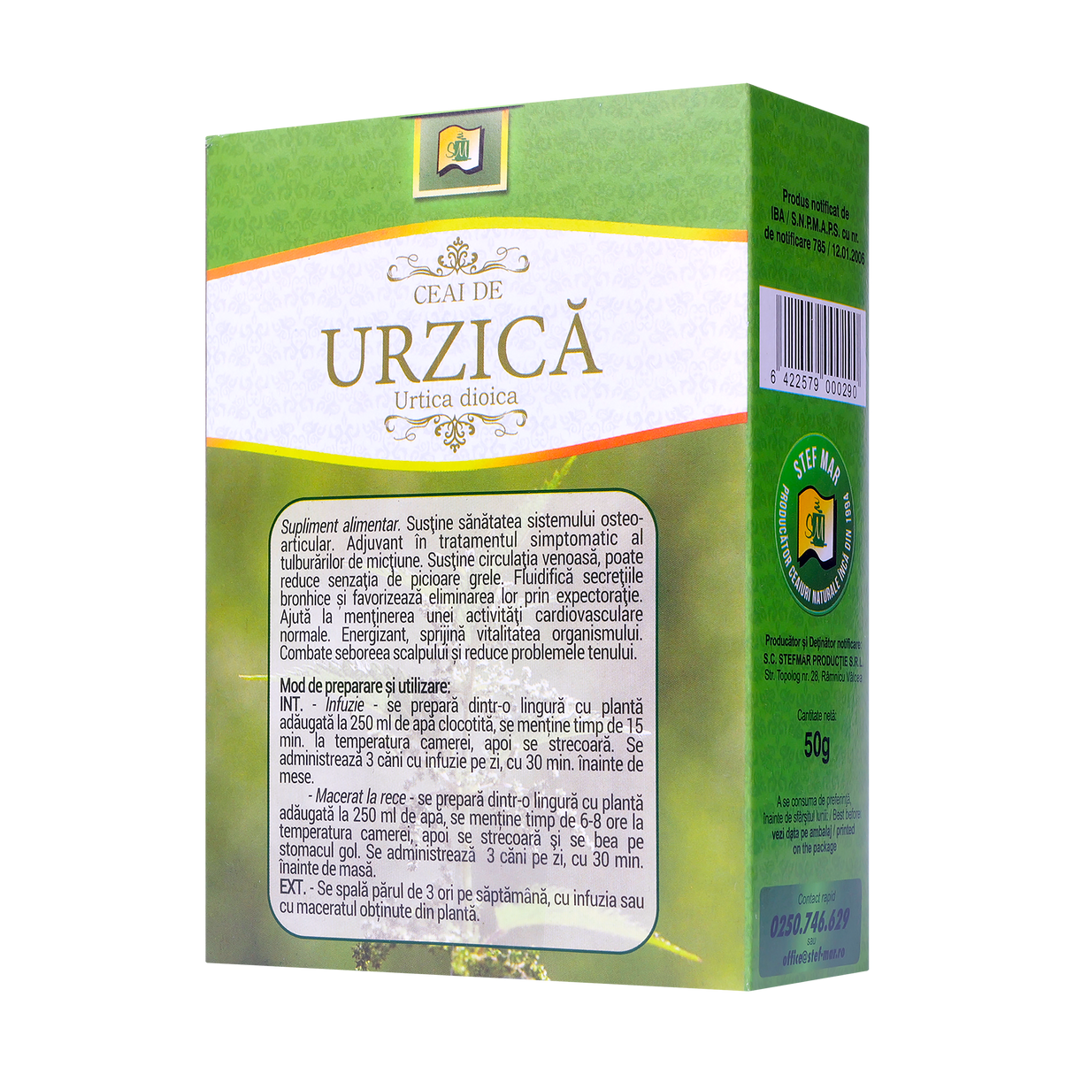 Ceai urzica vie frunze 50 g