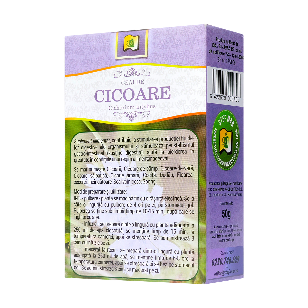 Ceai cicoare iarba 50 g
