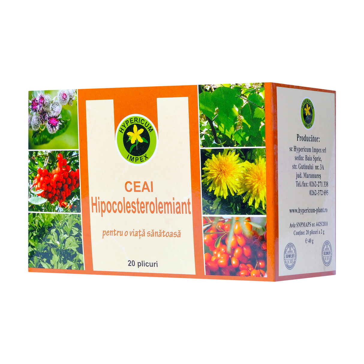 Ceai hipocolesterolemiant 20 plicuri