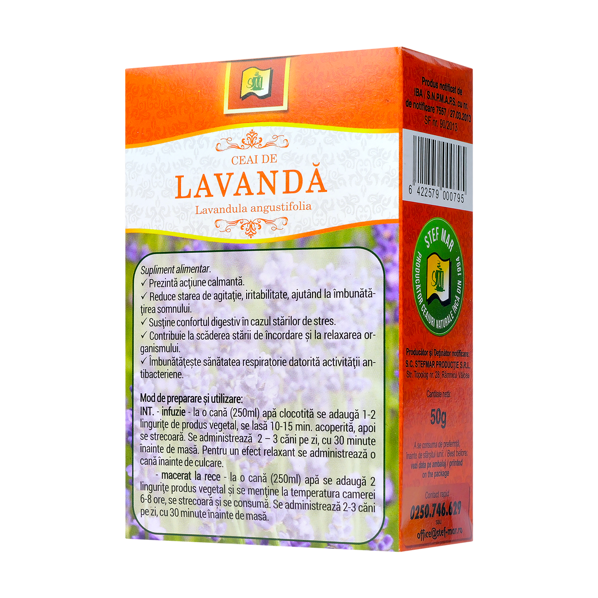 Ceai lavanda 50 g Stefmar