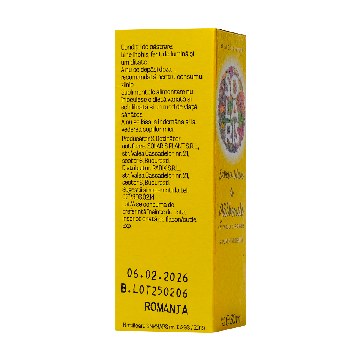 Extract uleios de galbenele 30 ml