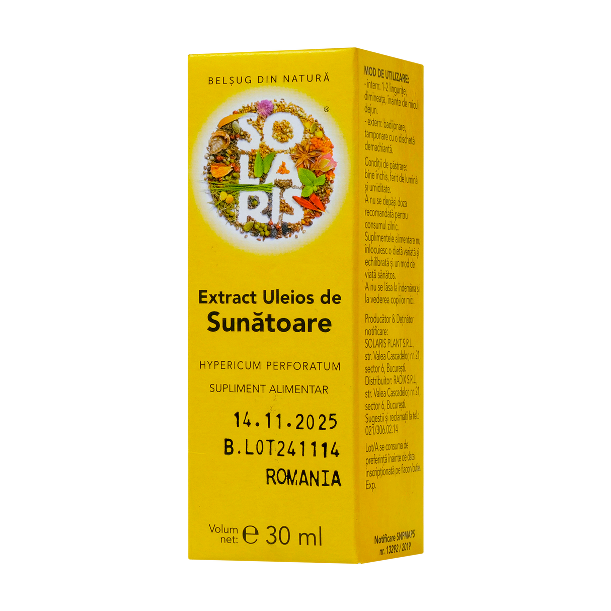 Extract uleios de sunatoare 30 ml