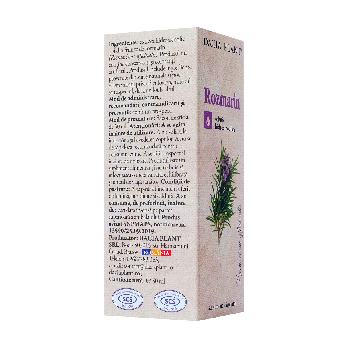 Tinctura rozmarin 50 ml