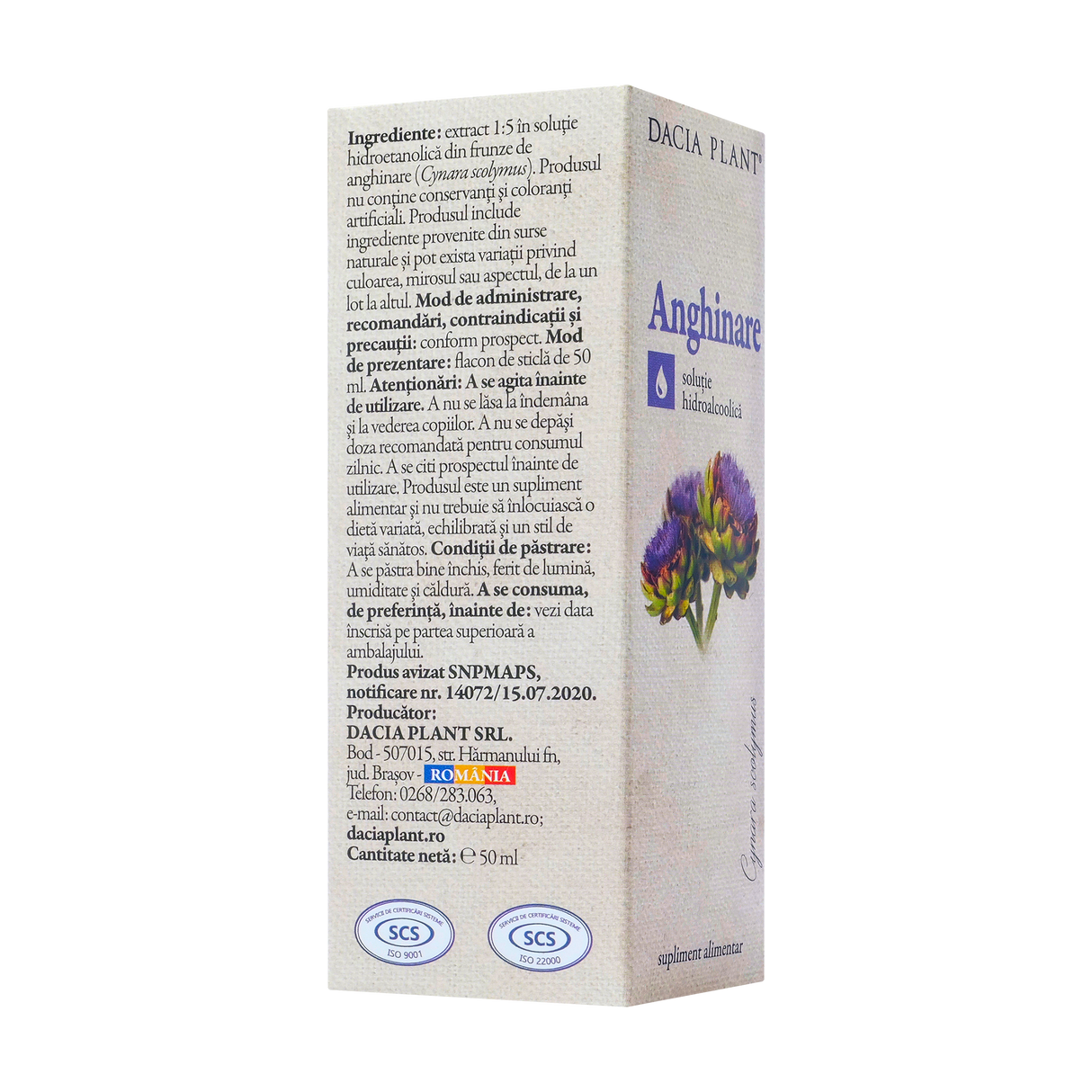 Tinctura anghinare 50 ml