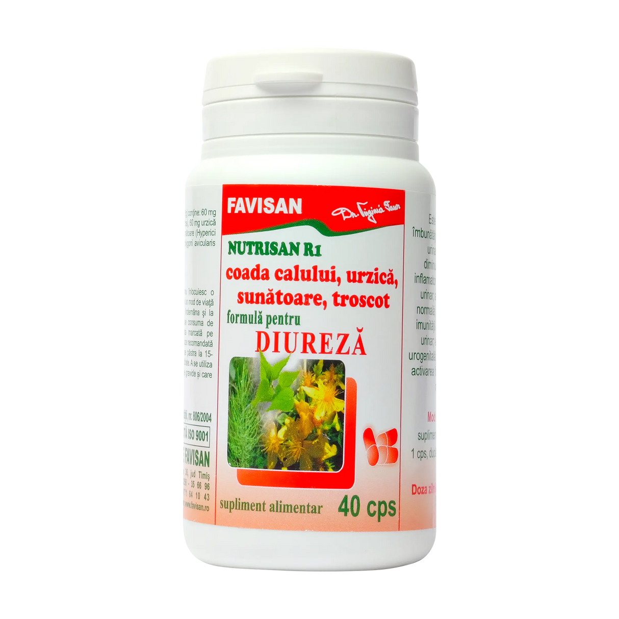Nutrisan R1 - coada calului, urzica, sunatoare, troscot 40 capsule