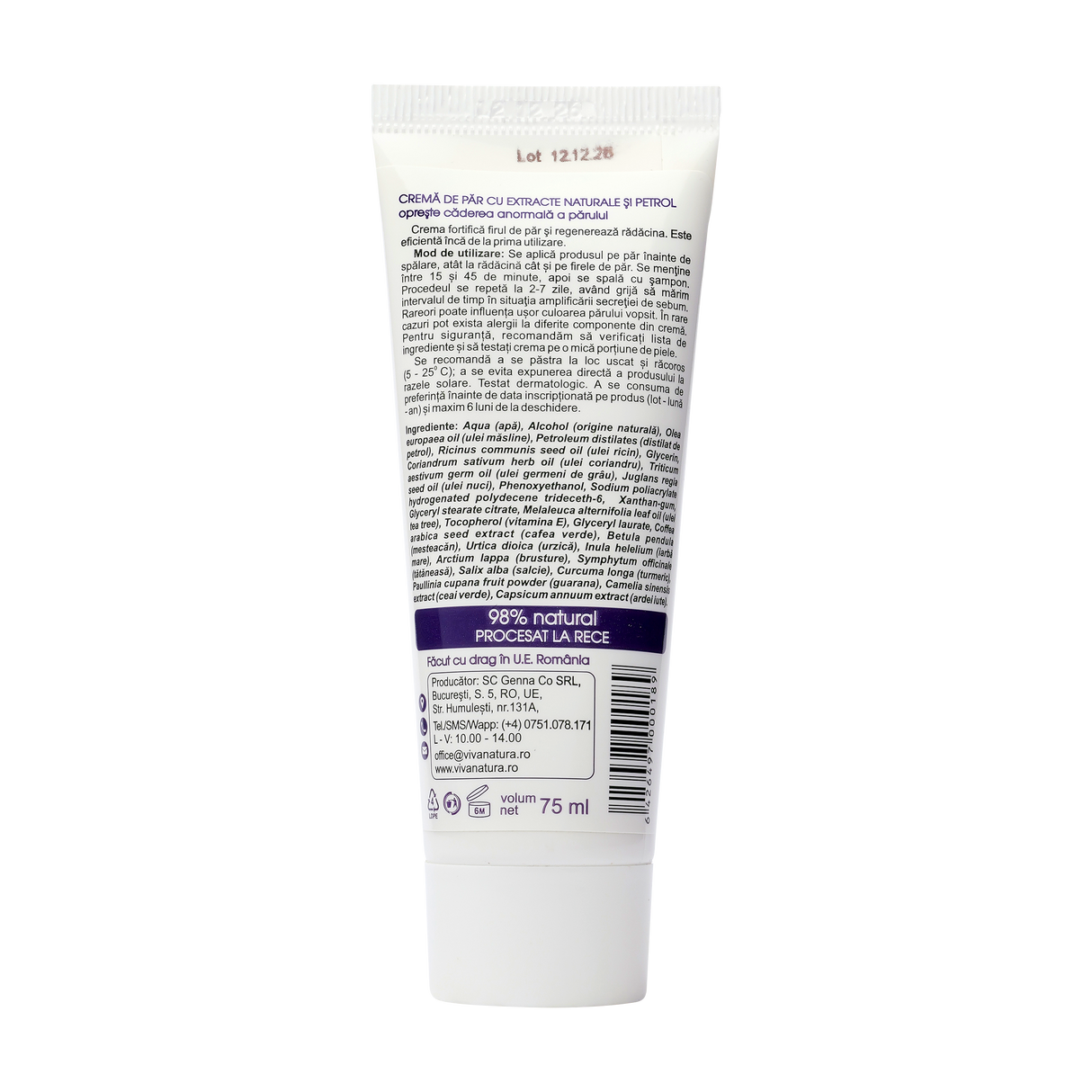 Crema impotriva caderii parului 75 ml