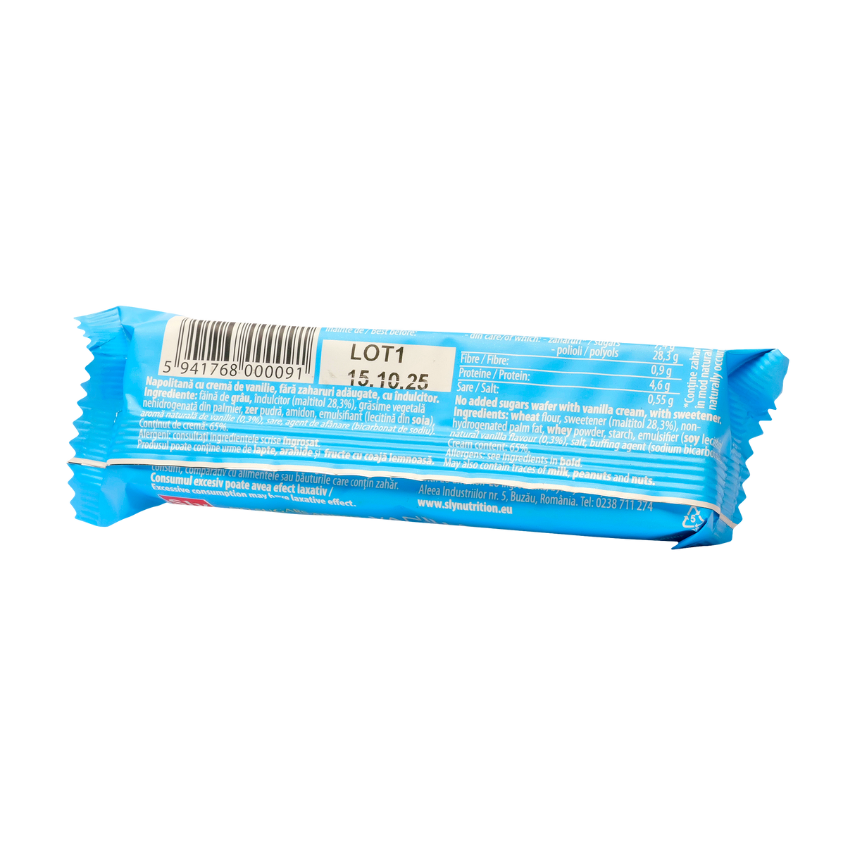 Napolitane cu crema de vanilie fara zahar 20 g
