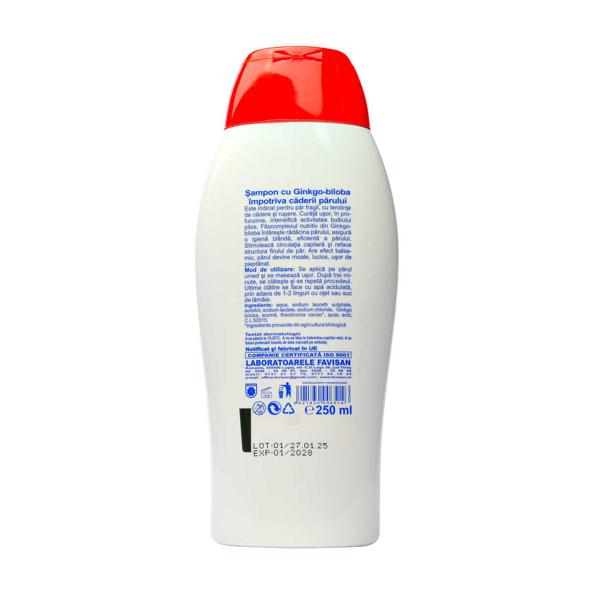 Sampon contra caderii parului cu Ginkgo biloba 250 ml