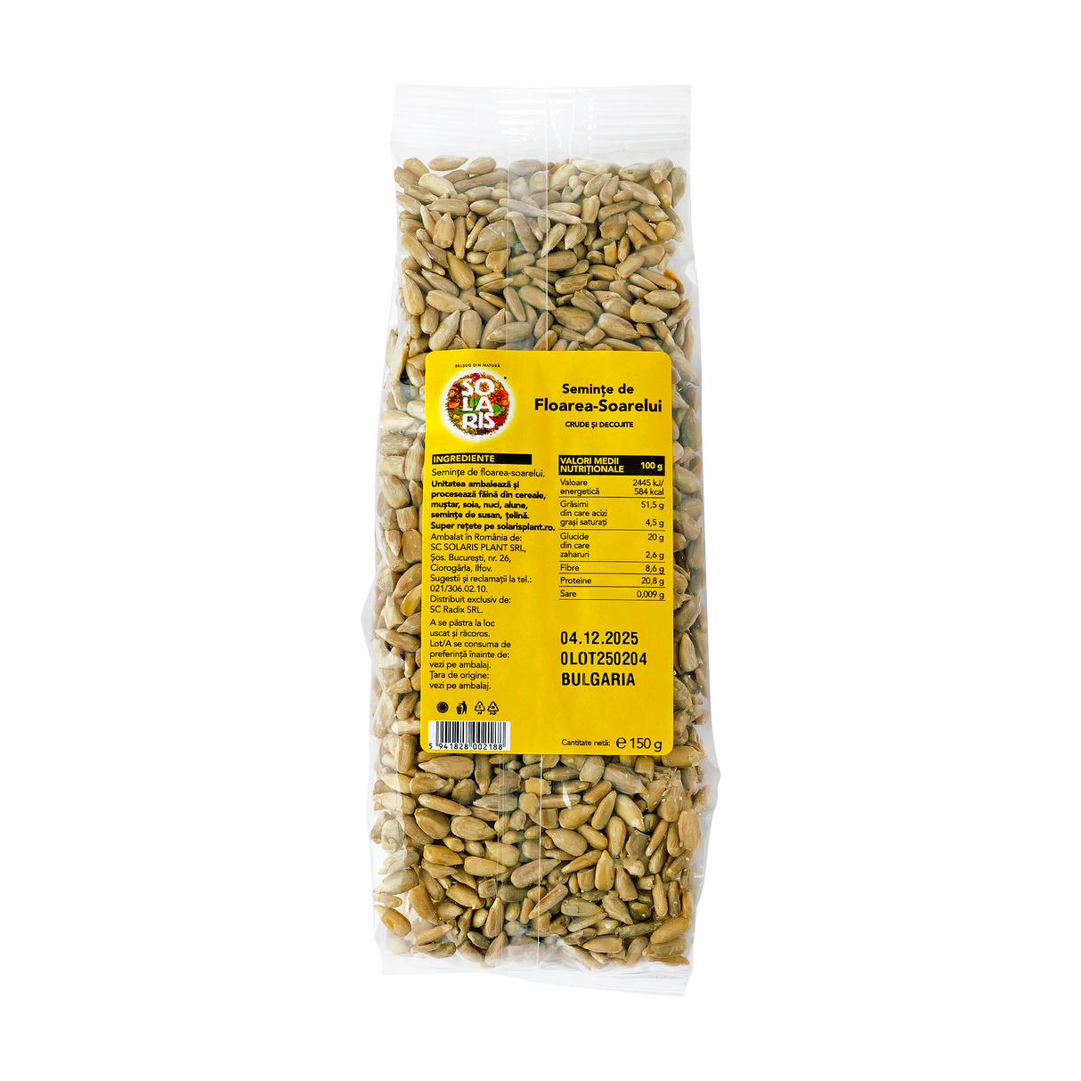 Seminte floarea soarelui 150 g