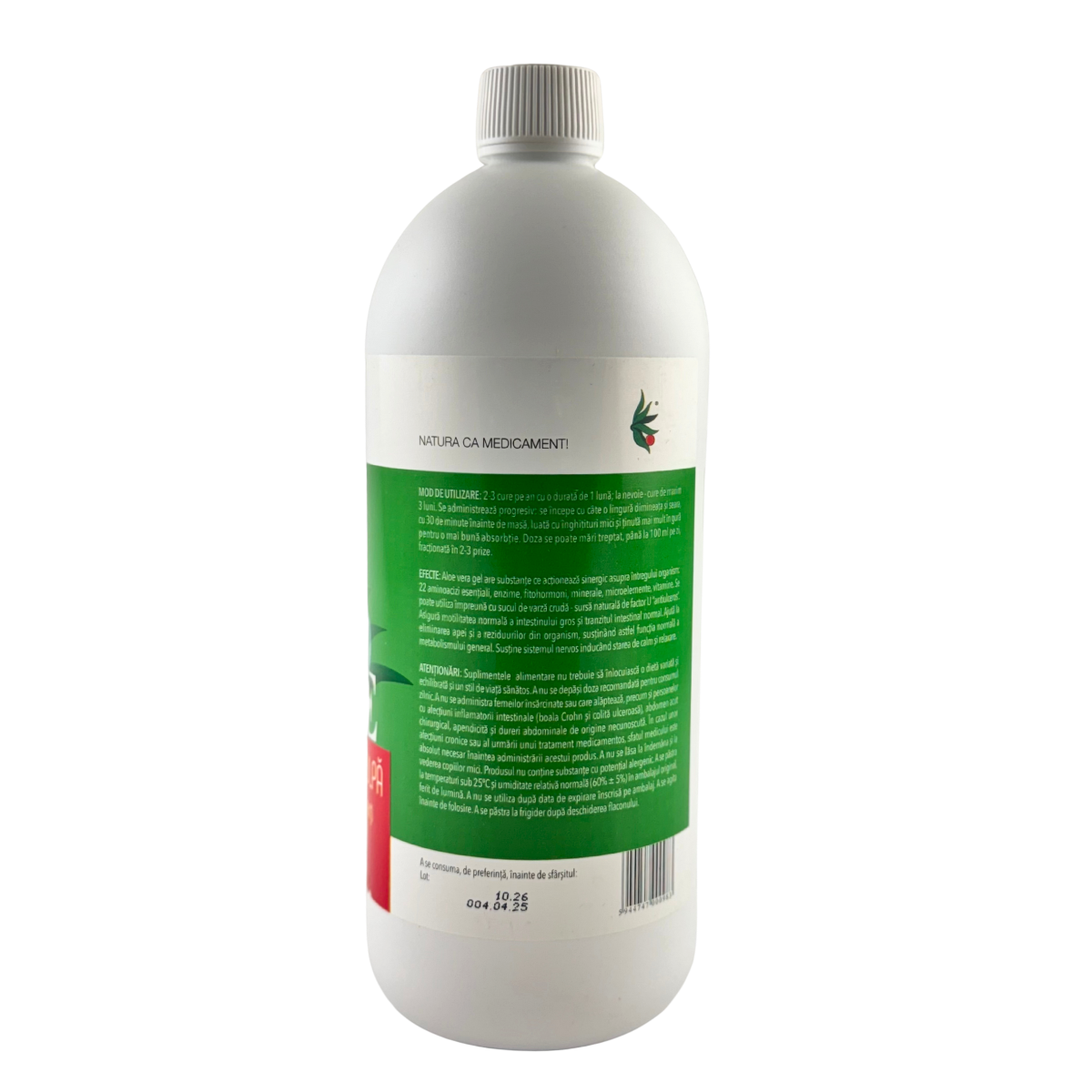 Gel aloe vera cu pulpa 1000 ml