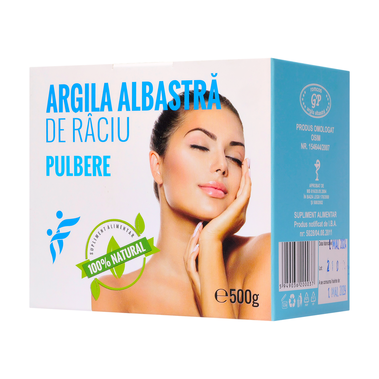 Argila albastra de Raciu pulbere 500 g