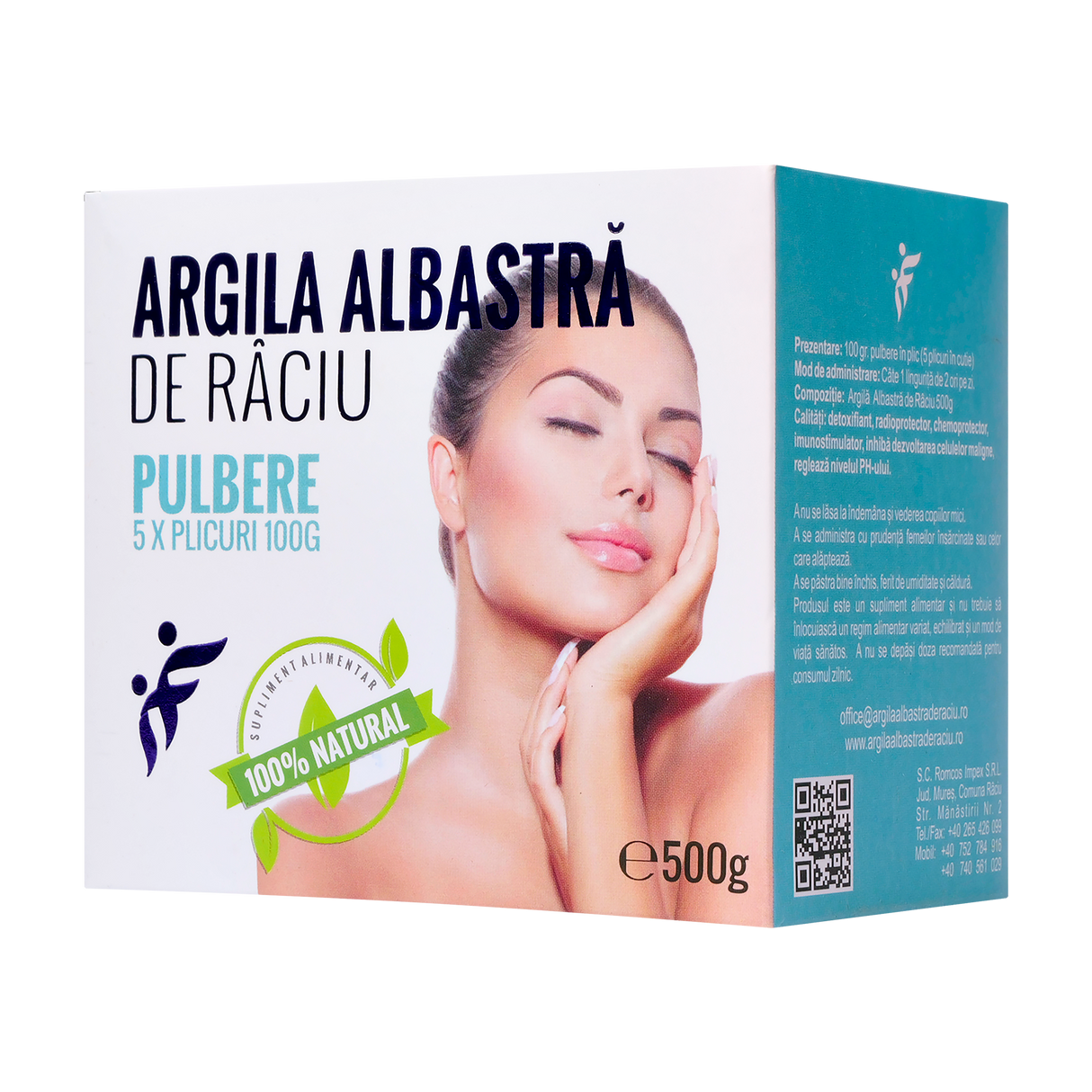 Argila albastra de Raciu plicuri 5x100 g