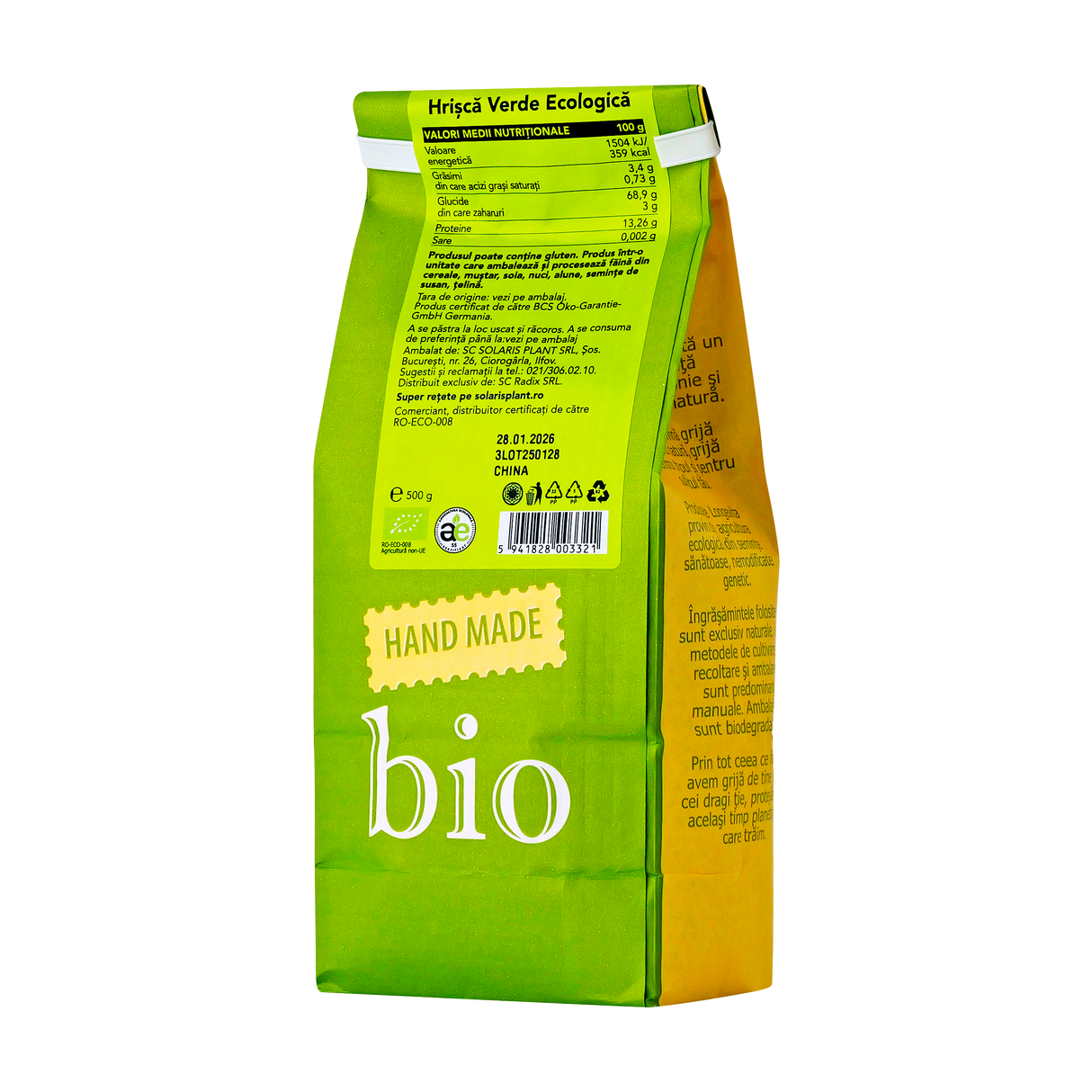 Hrisca boabe crude eco 500g Solaris Bio