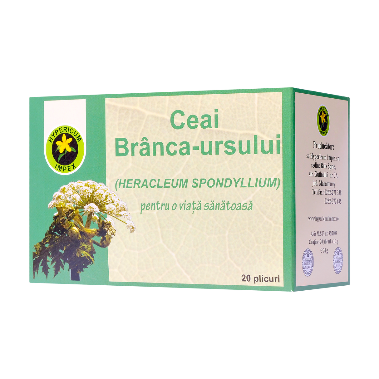 Ceai branca ursului 20 plicuri