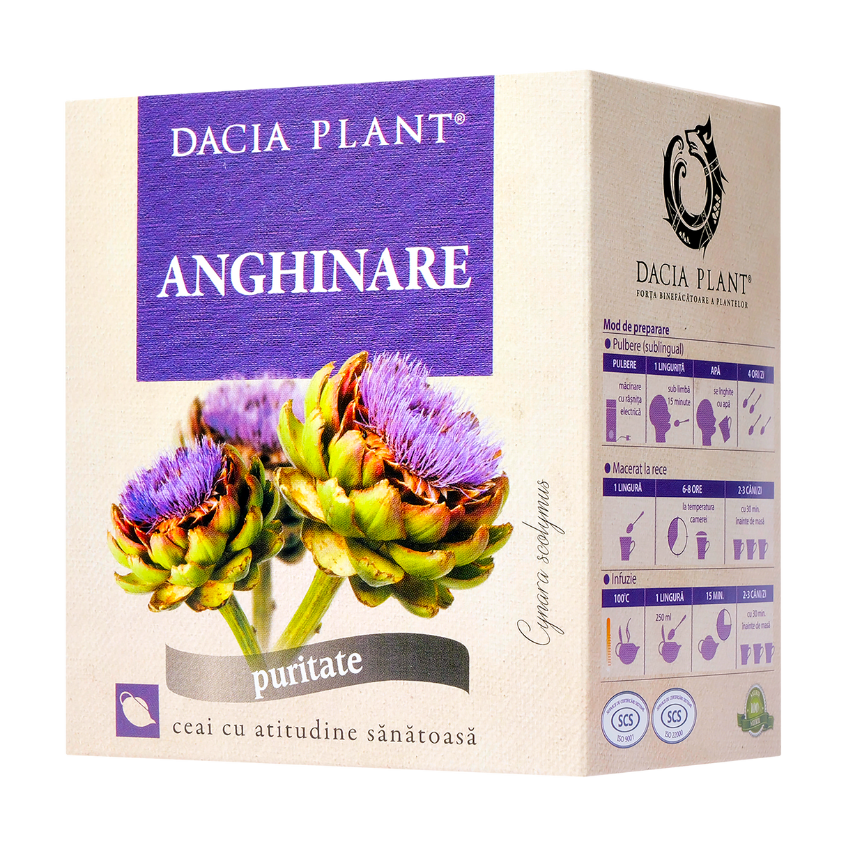 Ceai anghinare 50 g Dacia Plant