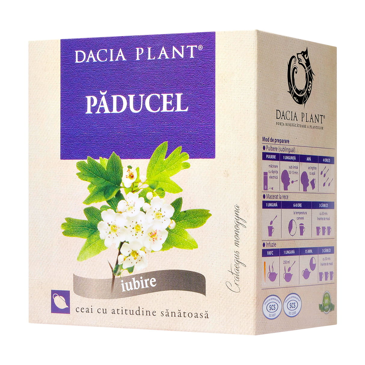 Ceai paducel flori 50 g Dacia Plant