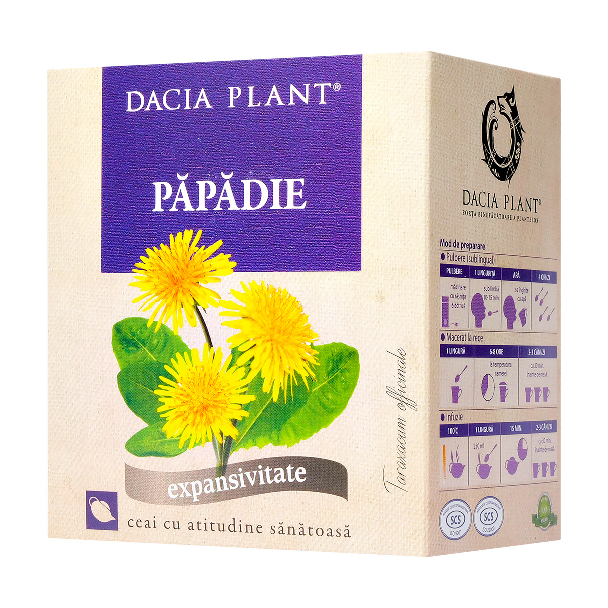 Ceai papadie 50 g Dacia Plant