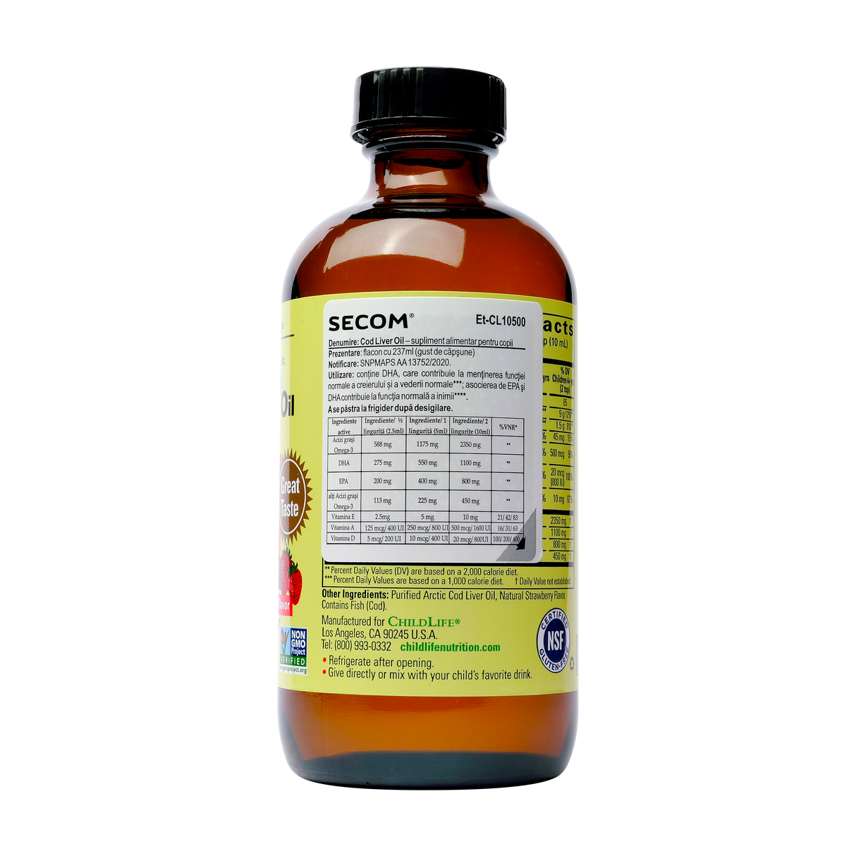 Cod liver oil (pentru copii) 237 ml