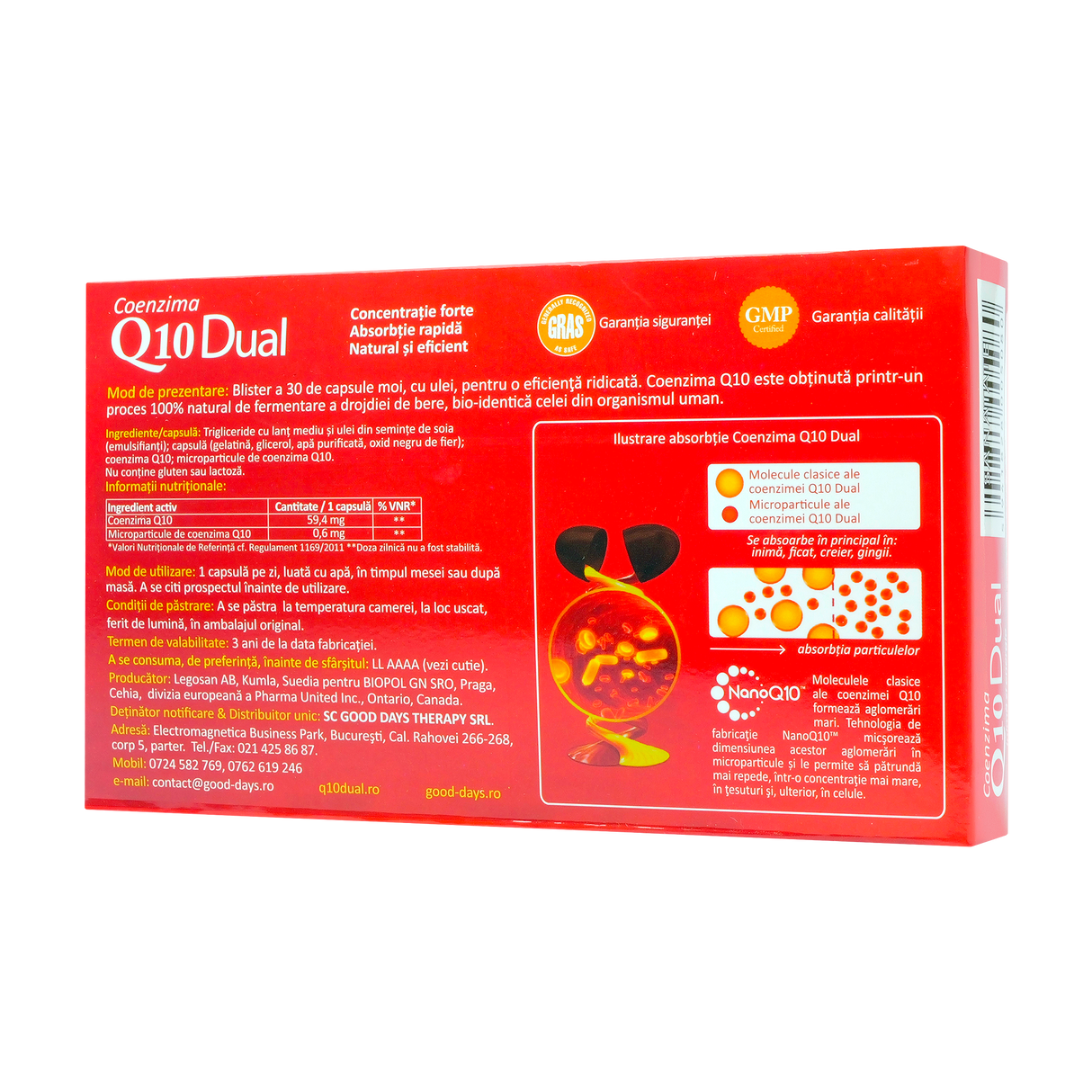 Coenzima Q10 dual 60mg 30 capsule