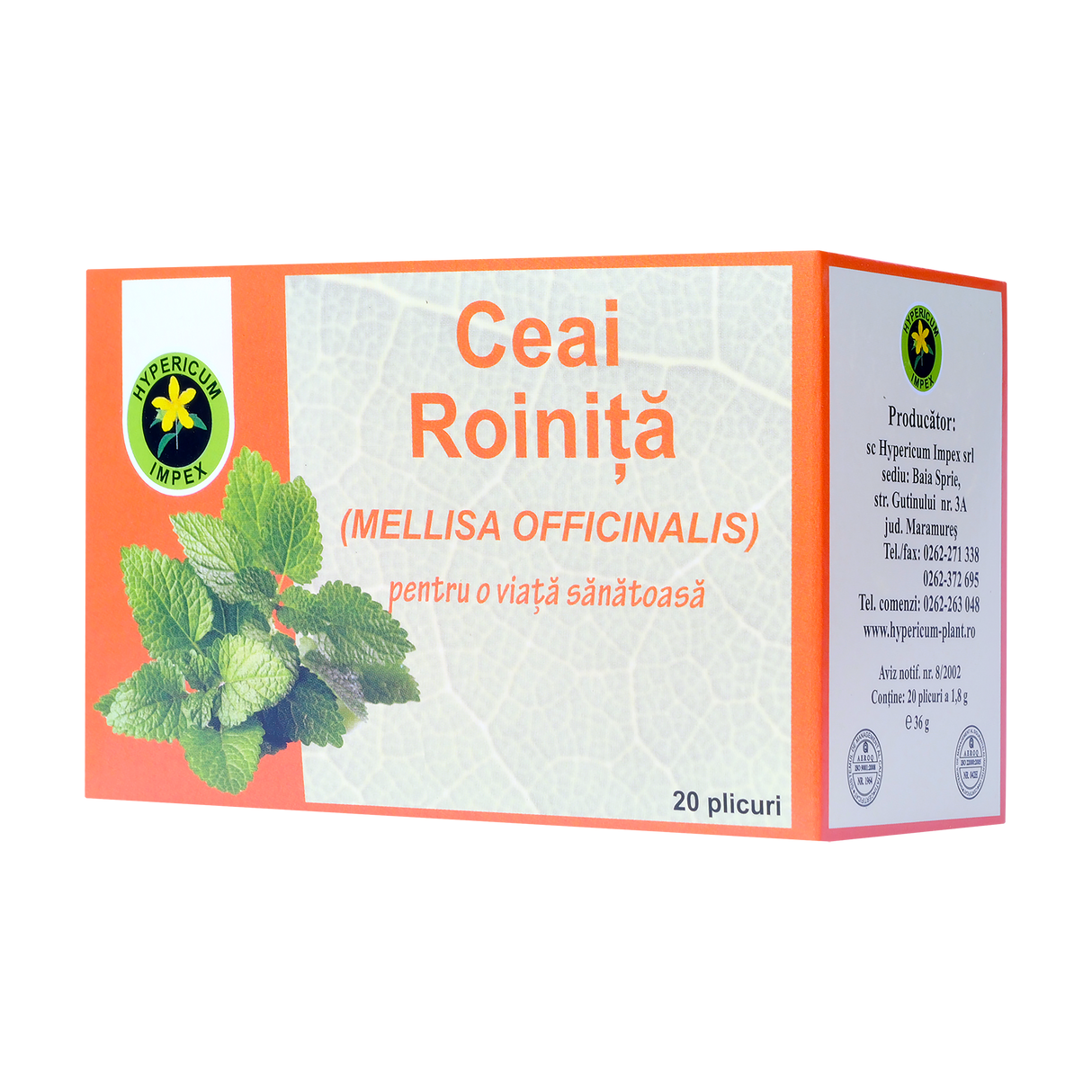 Ceai roinita 20 plicuri Hypericum