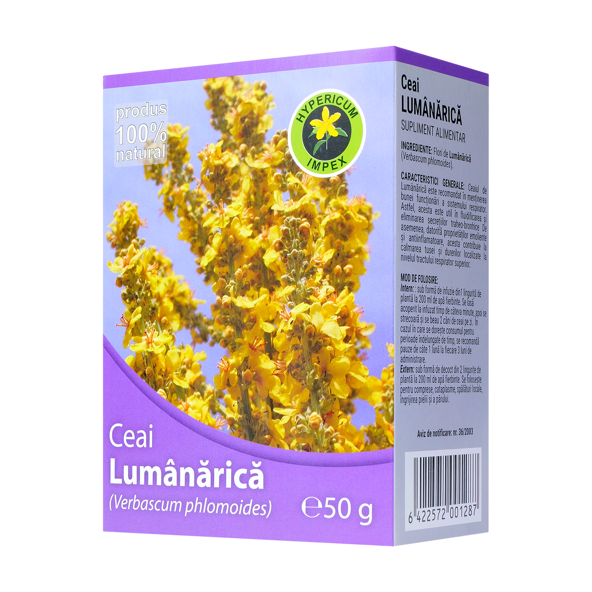 Ceai lumanarica 50 g Hypericum