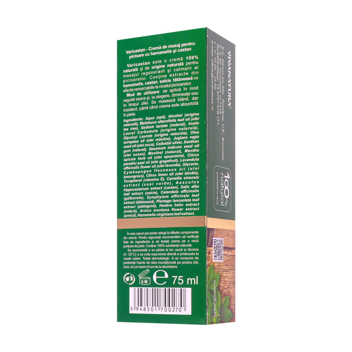 Crema masaj pentru picioare Varicastan 75 ml
