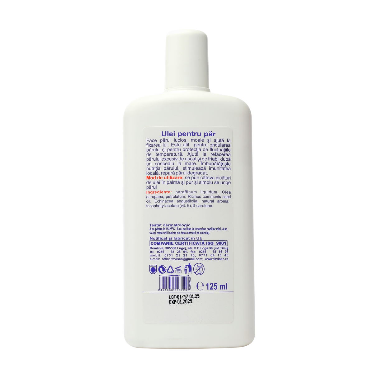 Ulei pentru par virginia 125 ml