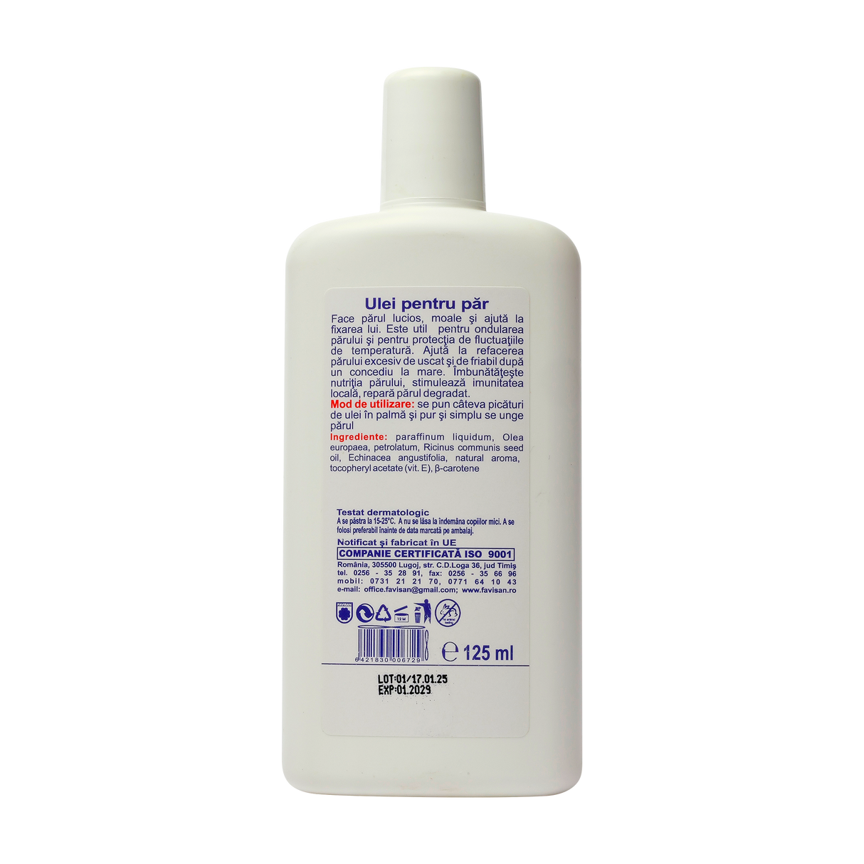 Ulei pentru par virginia 125 ml