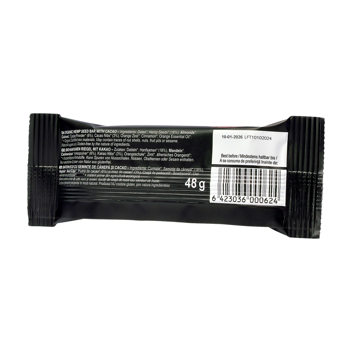 Baton cu Seminte de Canepa si Cacao 48 g