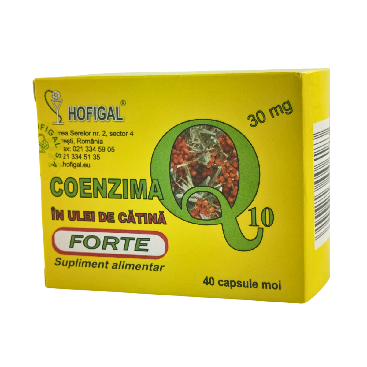 Coenzima Q10+ulei catina forte 30mg 40 capsule