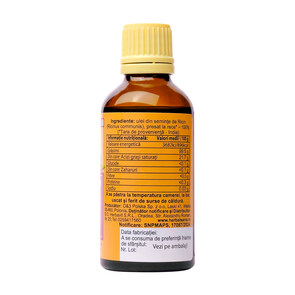 Ulei ricin 50 ml