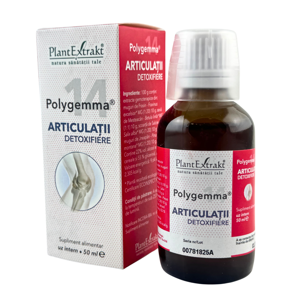 Polygemma 14 Articulatii - Detoxifiere 50 ml