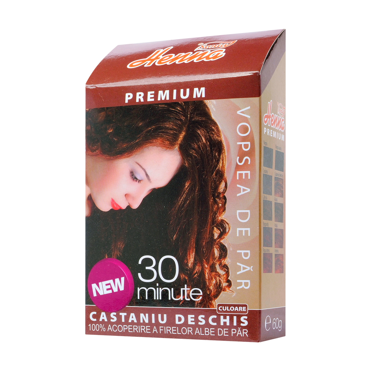 Vopsea de par Henna Sonia Premium Castaniu deschis 60 g