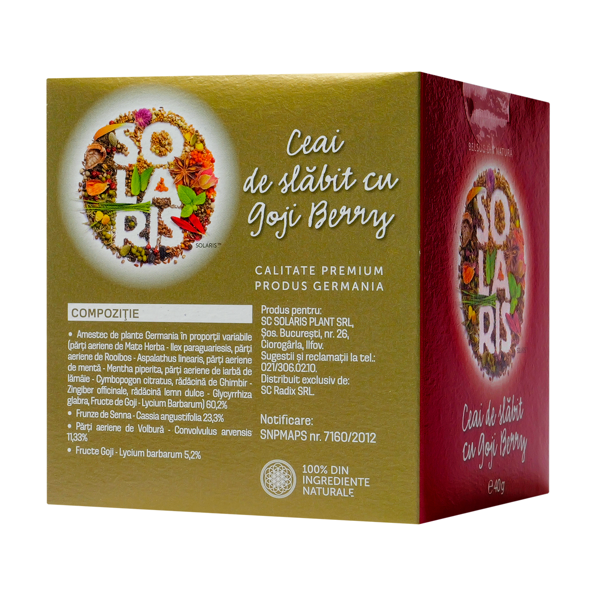 Ceai de slabit goji berry 20 plicuri