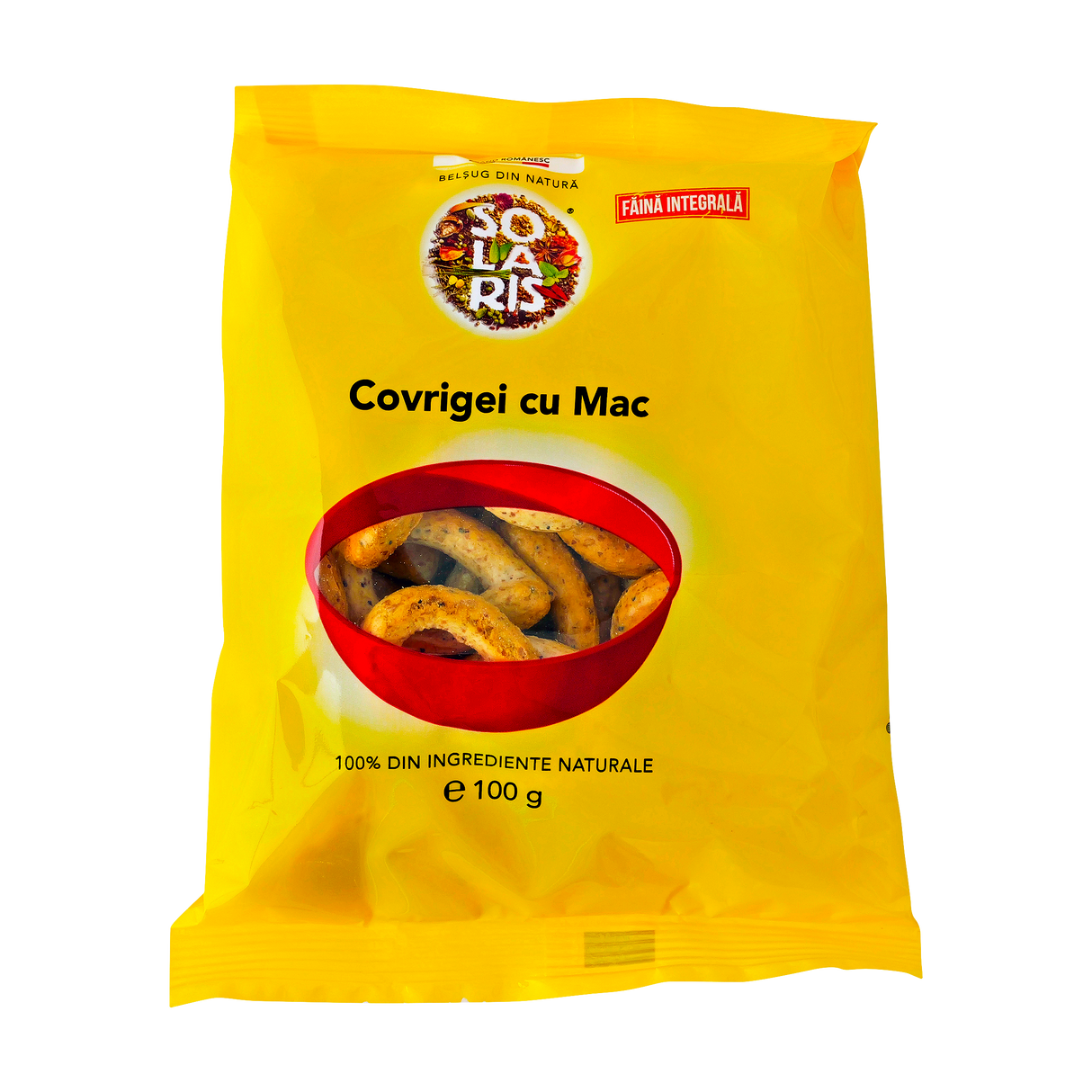 Covrigei faina integrala si mac 100 g