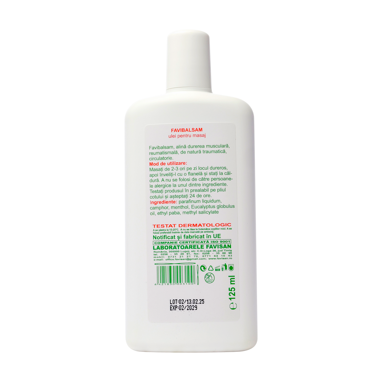 Ulei pentru masaj favibalsam 125 ml
