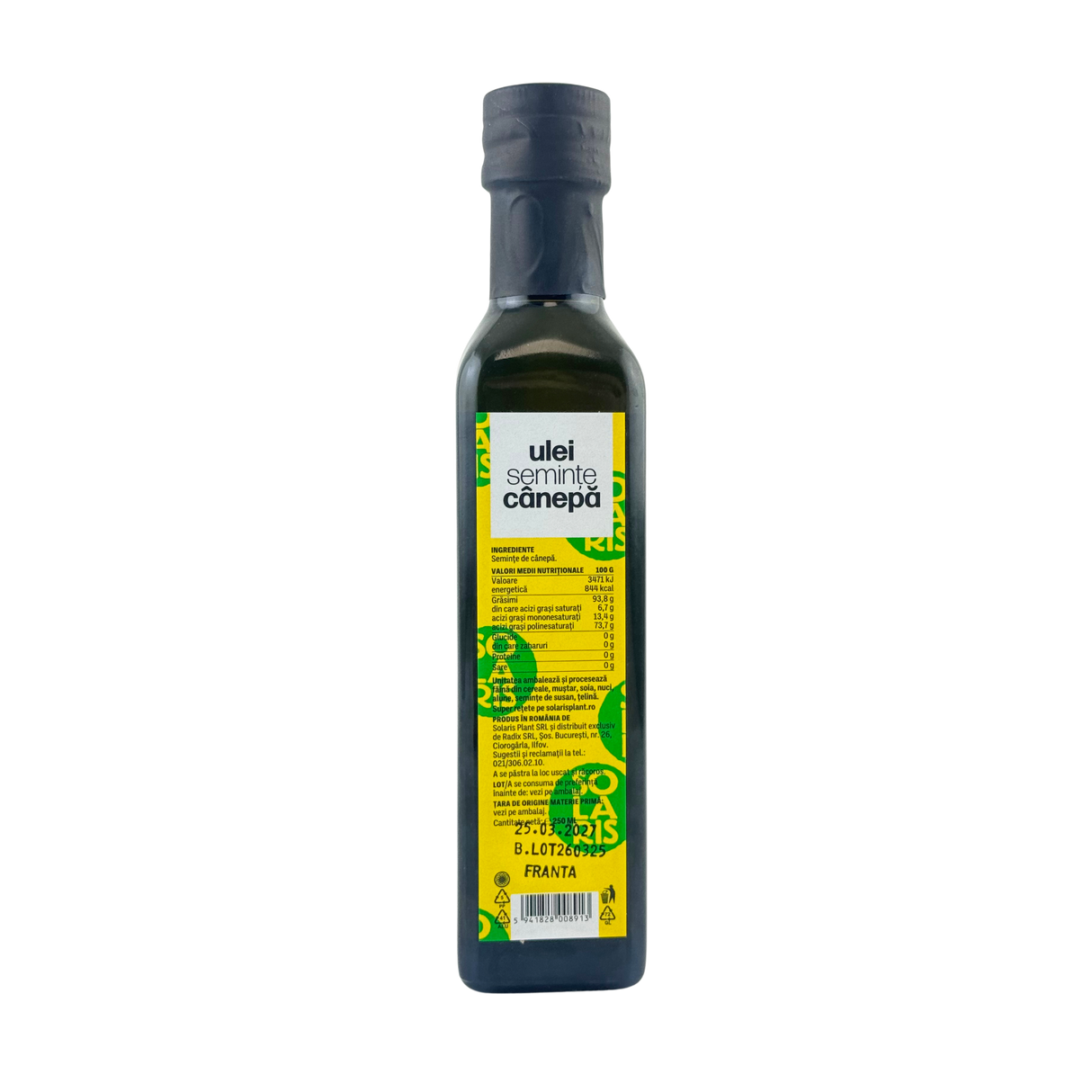 Ulei seminte canepa presat la rece 250 ml