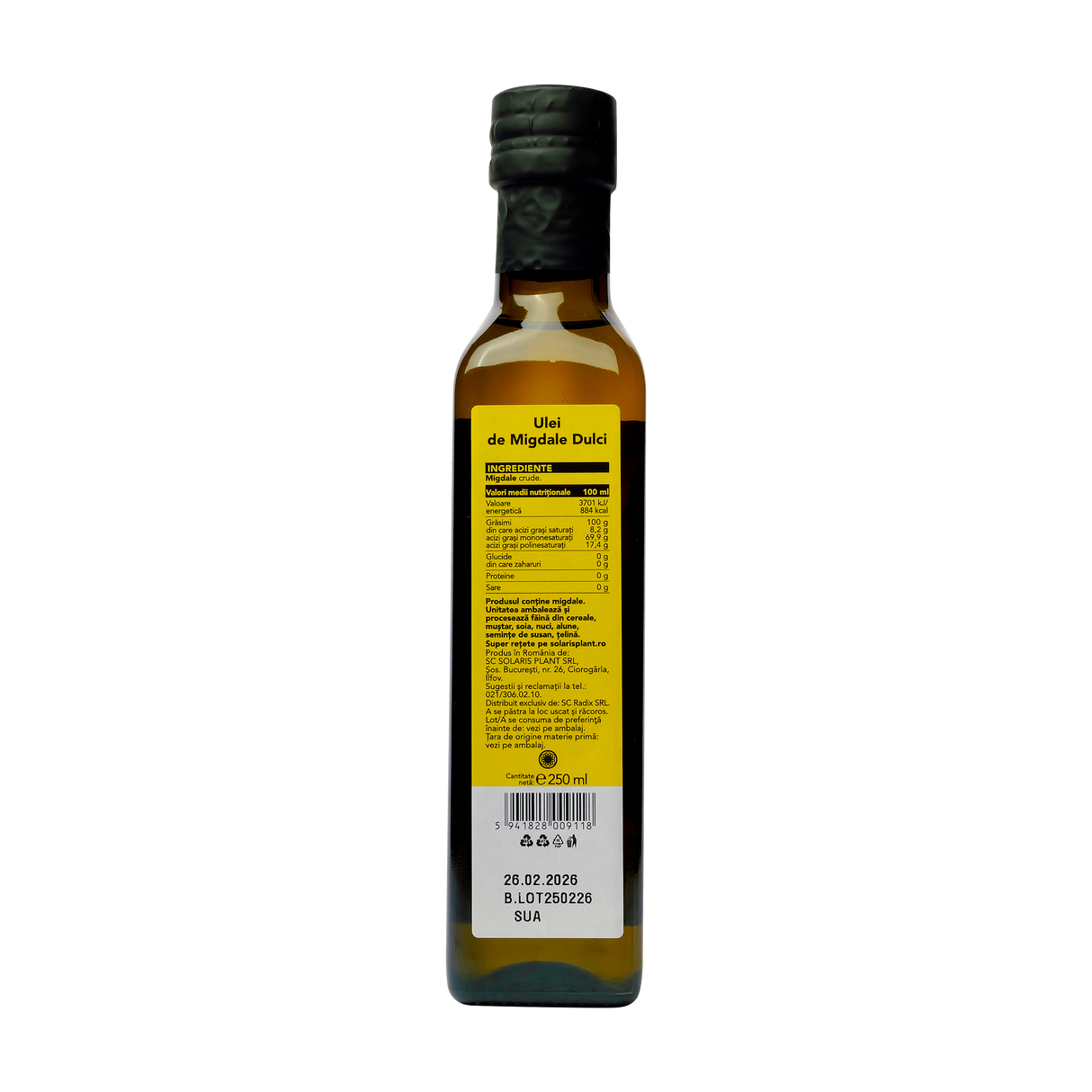 Ulei migdale dulci presat la rece 250 ml