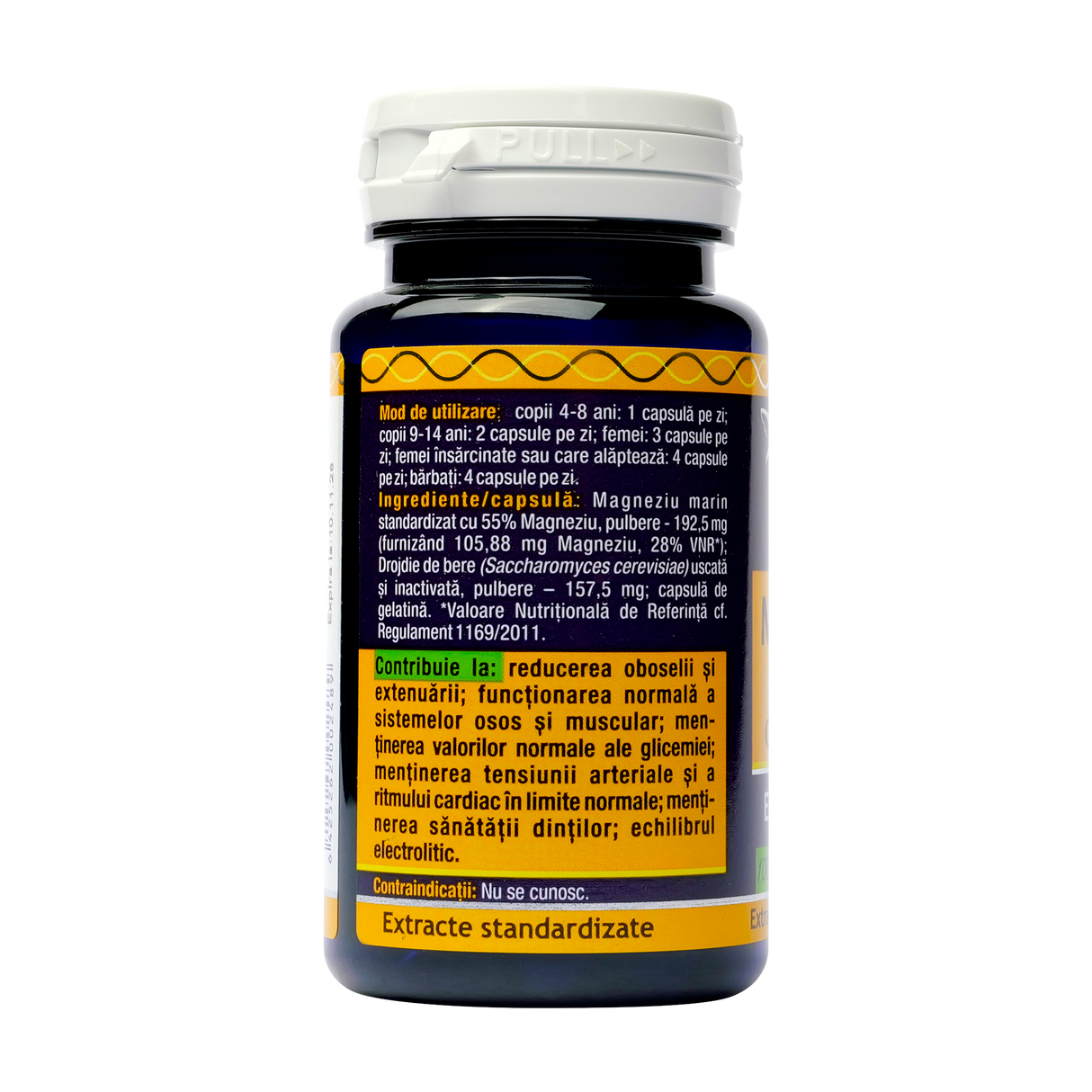 Magneziu organic B-complex 30 capsule