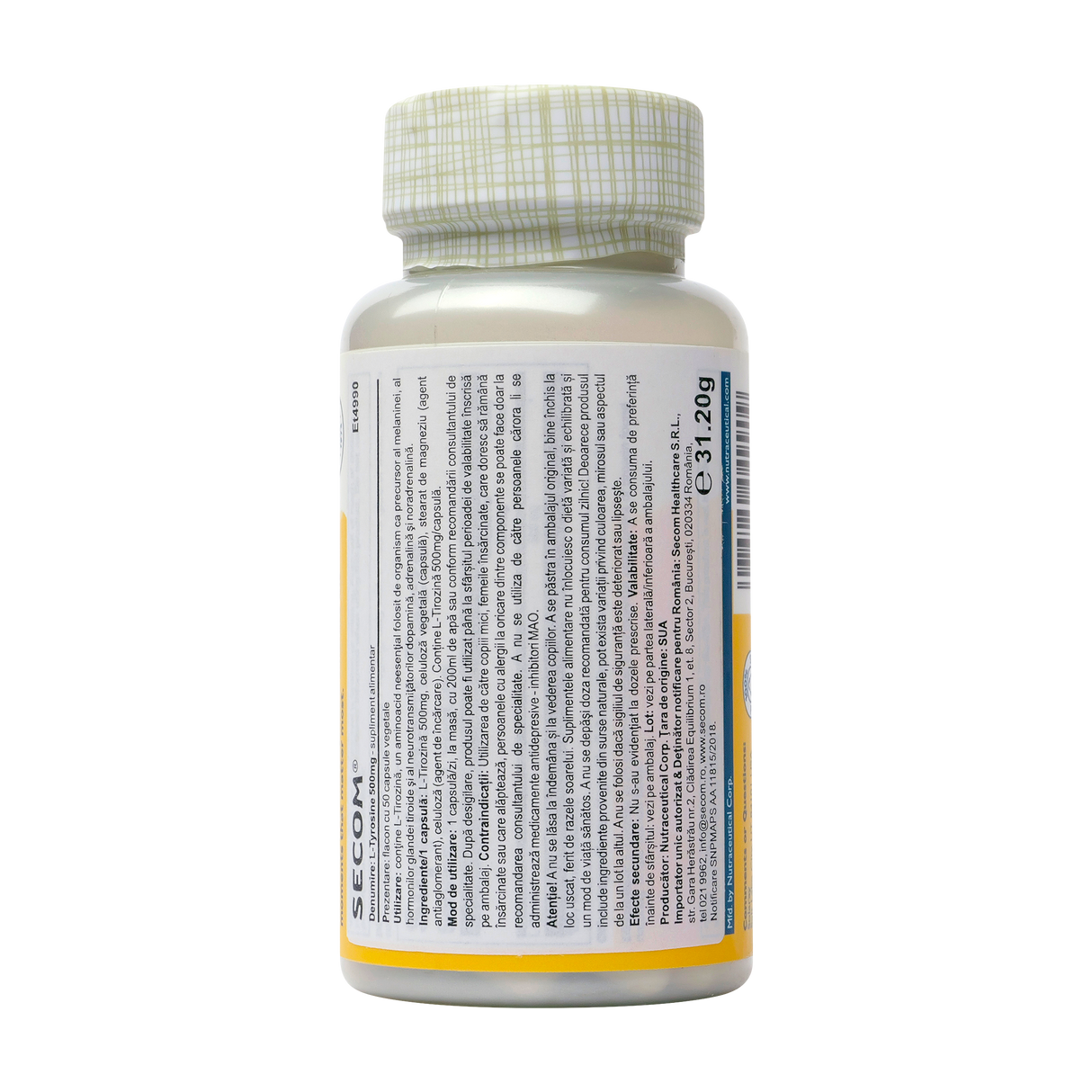 L-tyrosine 500mg 50 capsule Secom