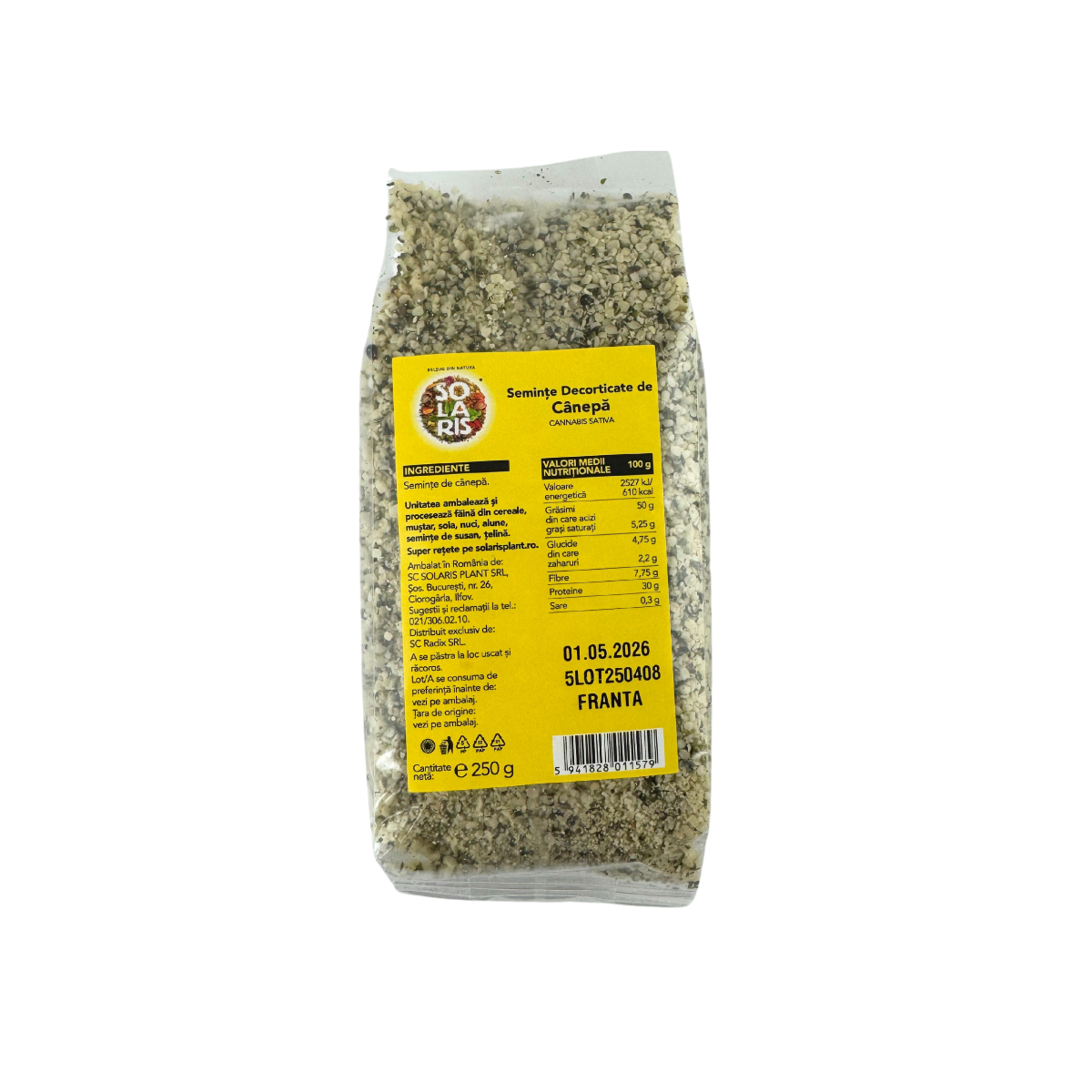 Seminte decorticate de canepa 250 g