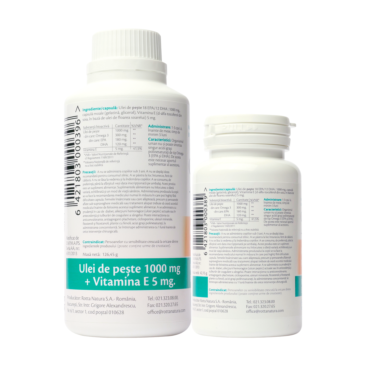 Pachet omega 3 + vitamina E 120 capsule