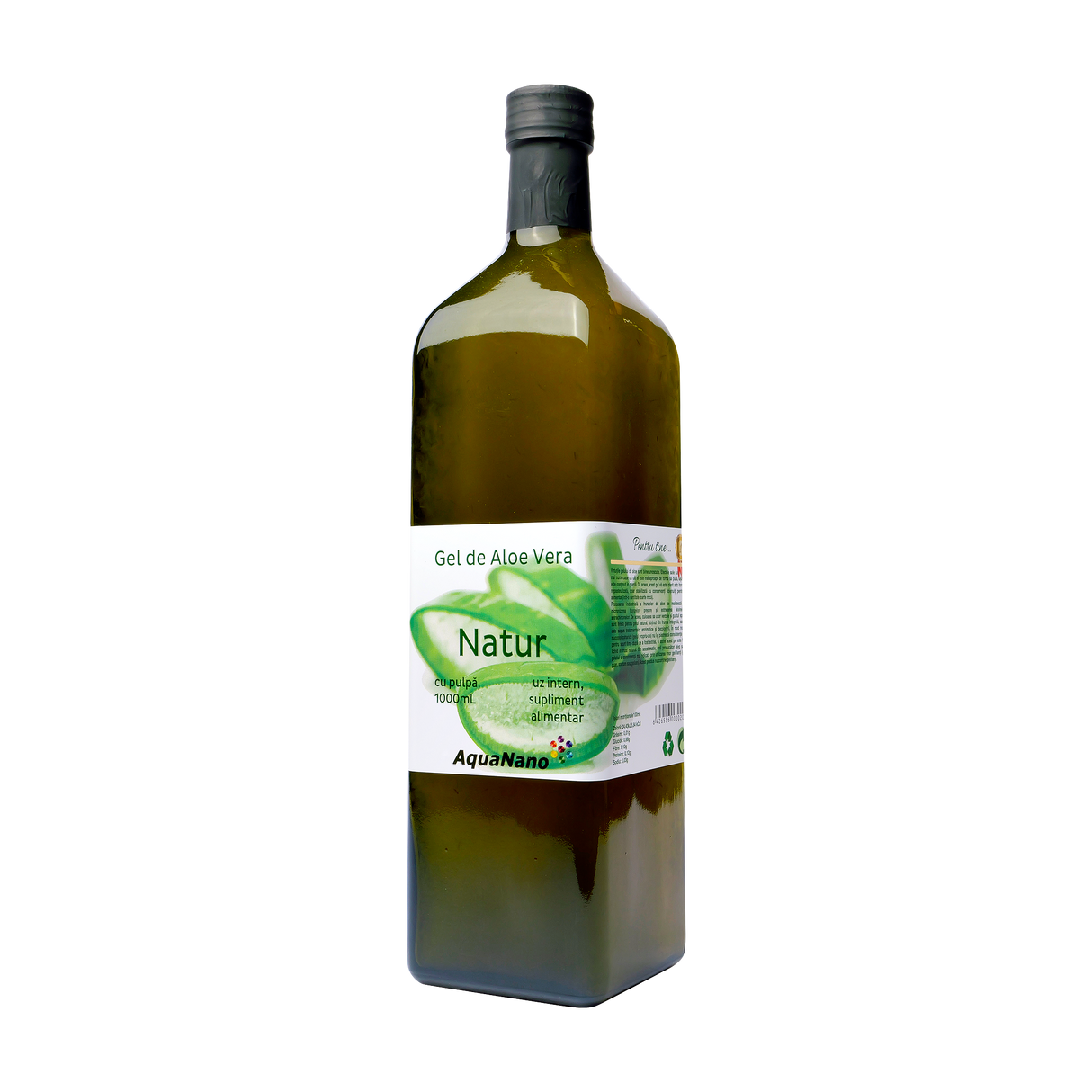 Gel aloe vera natur cu pulpa 1 l