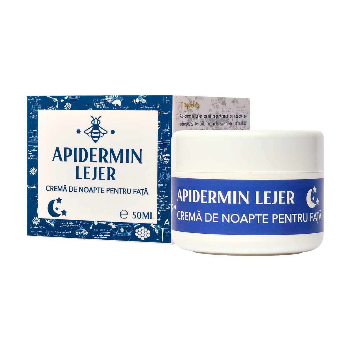 Apidermin crema lejera pentru noapte 50 ml