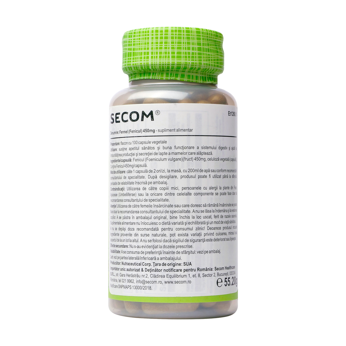 Fennel fenicul 450mg 100 capsule