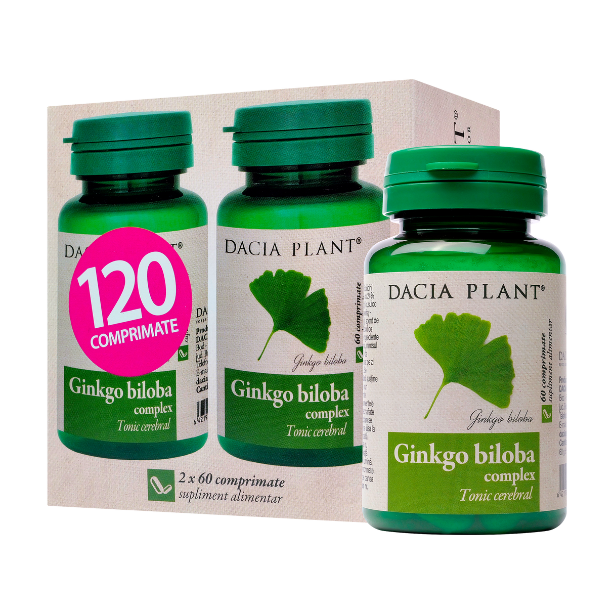 Ginkgo biloba 120mg 60 comprimate