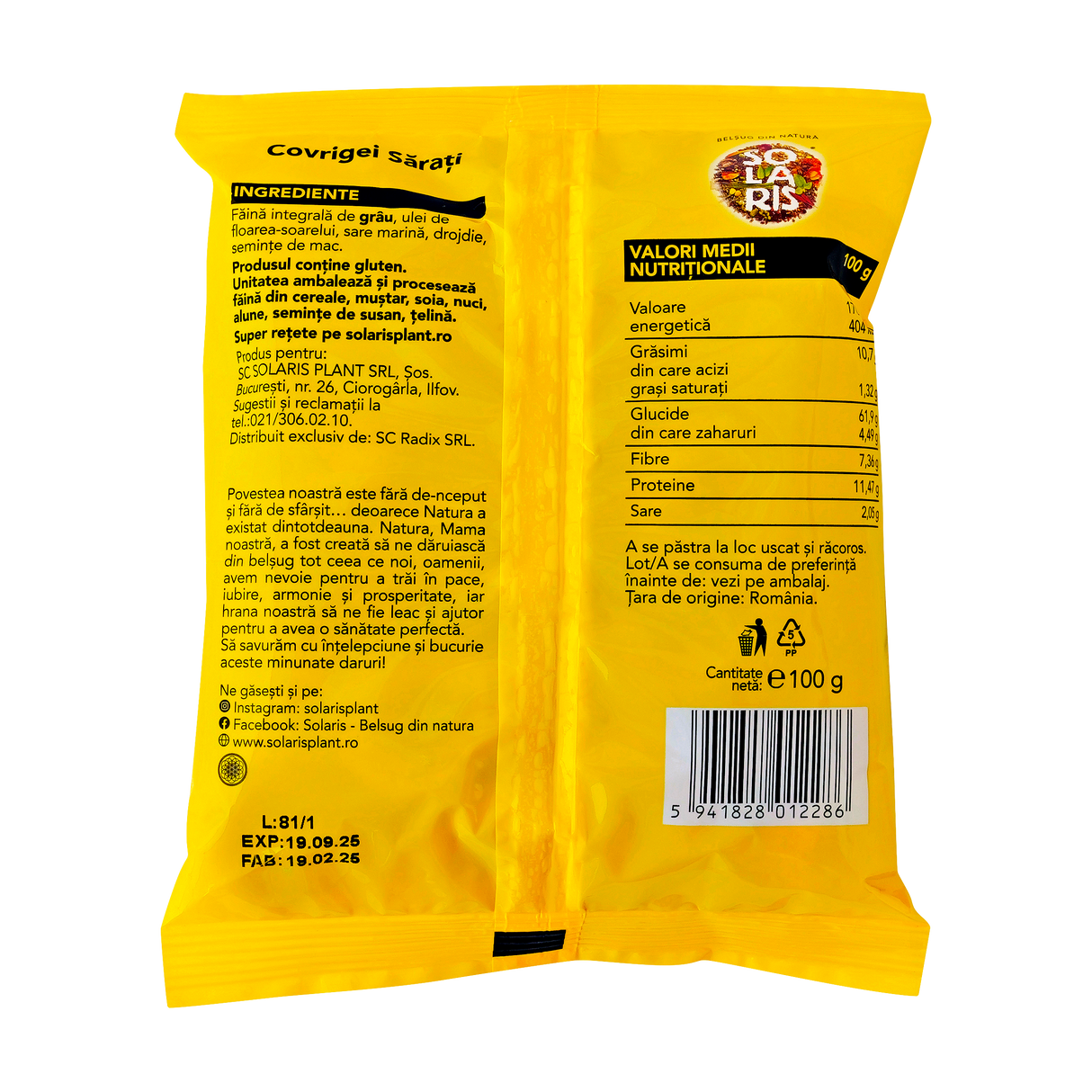 Covrigei sarati 100 g