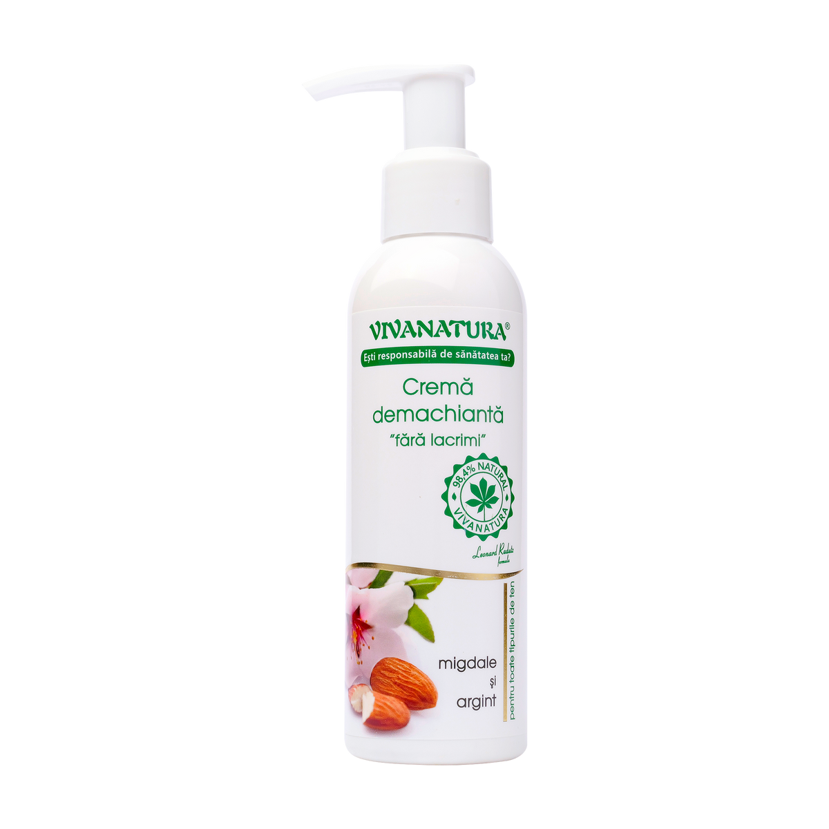 Crema demachianta Fara lacrimi migdale si argint 145 ml