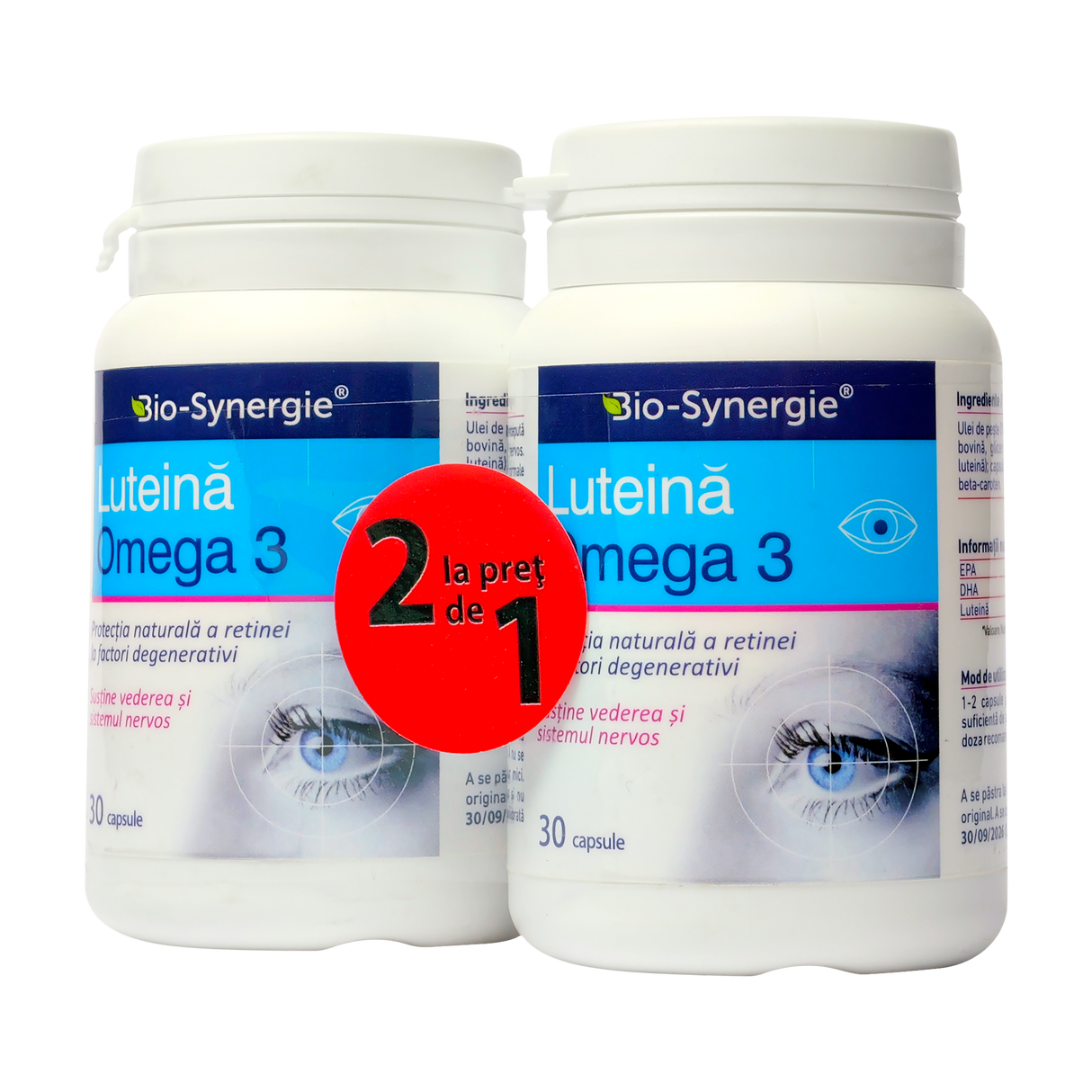Pachet - luteina Omega 3 30 capsule 1+1 GRATIS
